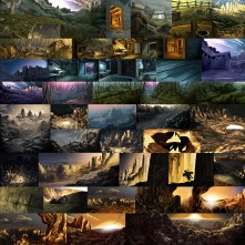 Background paintings for the short film "URS"